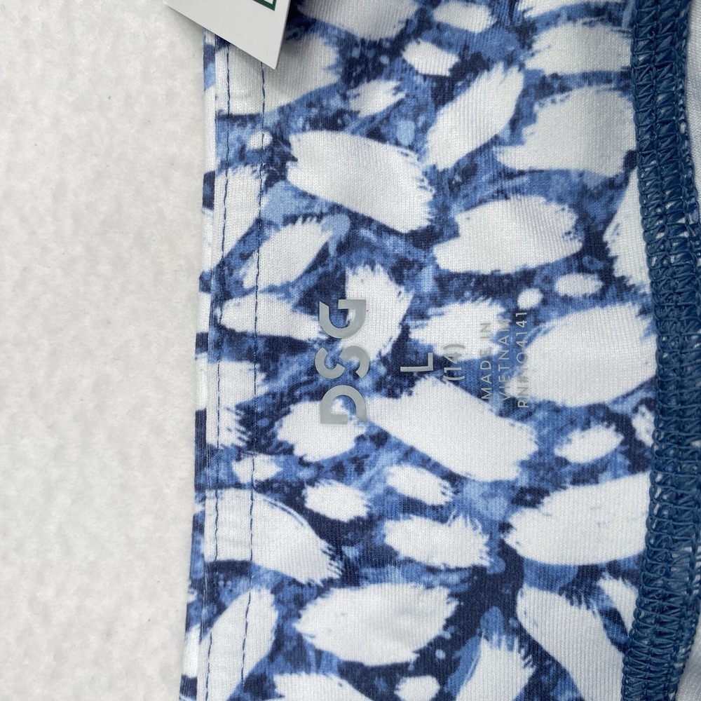 DSG Youth Girls 3" Performance Shorts Size Large Blue White Mid Rise - Picture 4 of 7